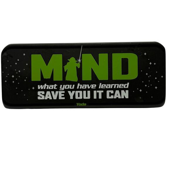 2011 Hallmark Star Wars Yoda Desk Sign Paperweight “Mind What You Have Learned” - Picture 1 of 5